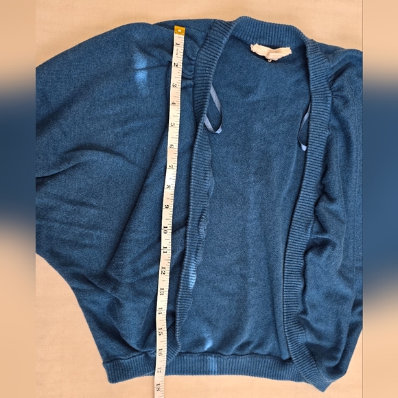 Chic Blue Open-Front Shrug - Picture 4 of 6